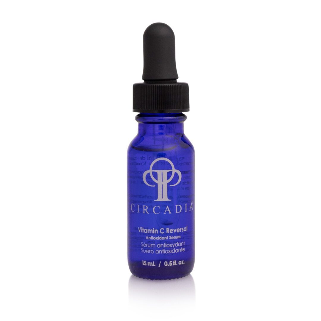6802b35d5b961_Vitamin C Reversal Serum A bottle of serum is shown with the label.